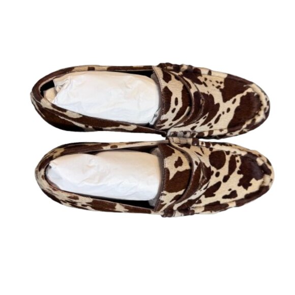 NEW FARM Rio Animal Print Heeled Maximalist Preppy Coastal Cowgirl Loafer 10 - Picture 7 of 14